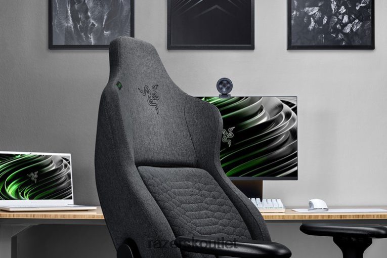 Razer herná stolička jedna farba iskur - tmavošedá látka ZNL2NV137
