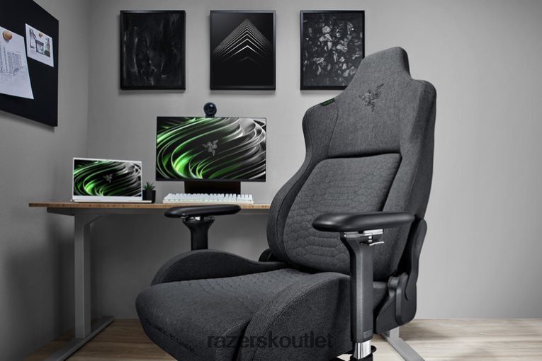 Razer herná stolička jedna farba iskur - tmavošedá látka ZNL2NV137